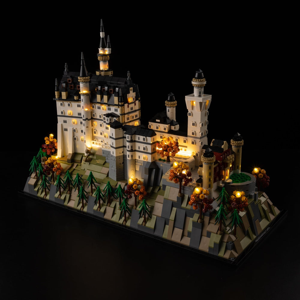 LEGO Neuschwanstein Castle 21063 light kit - lights on