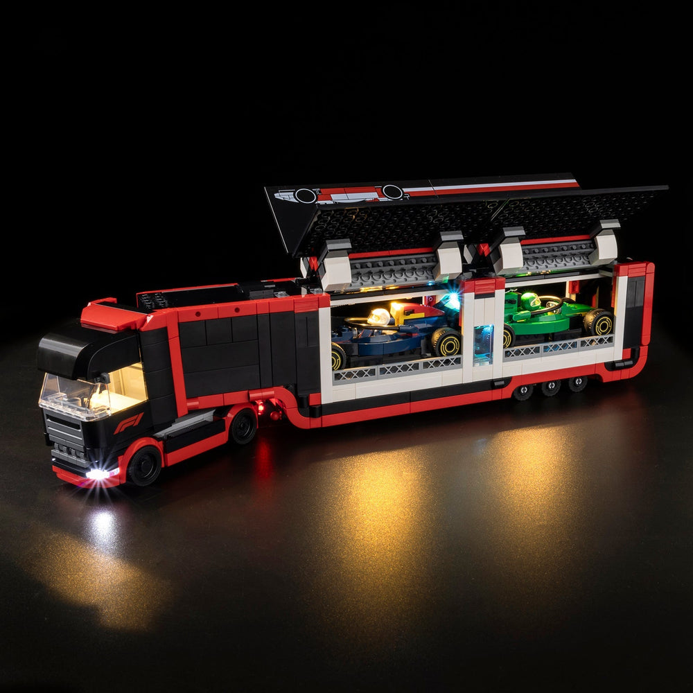 LEGO F1 Truck 60445 LED light kit lights on