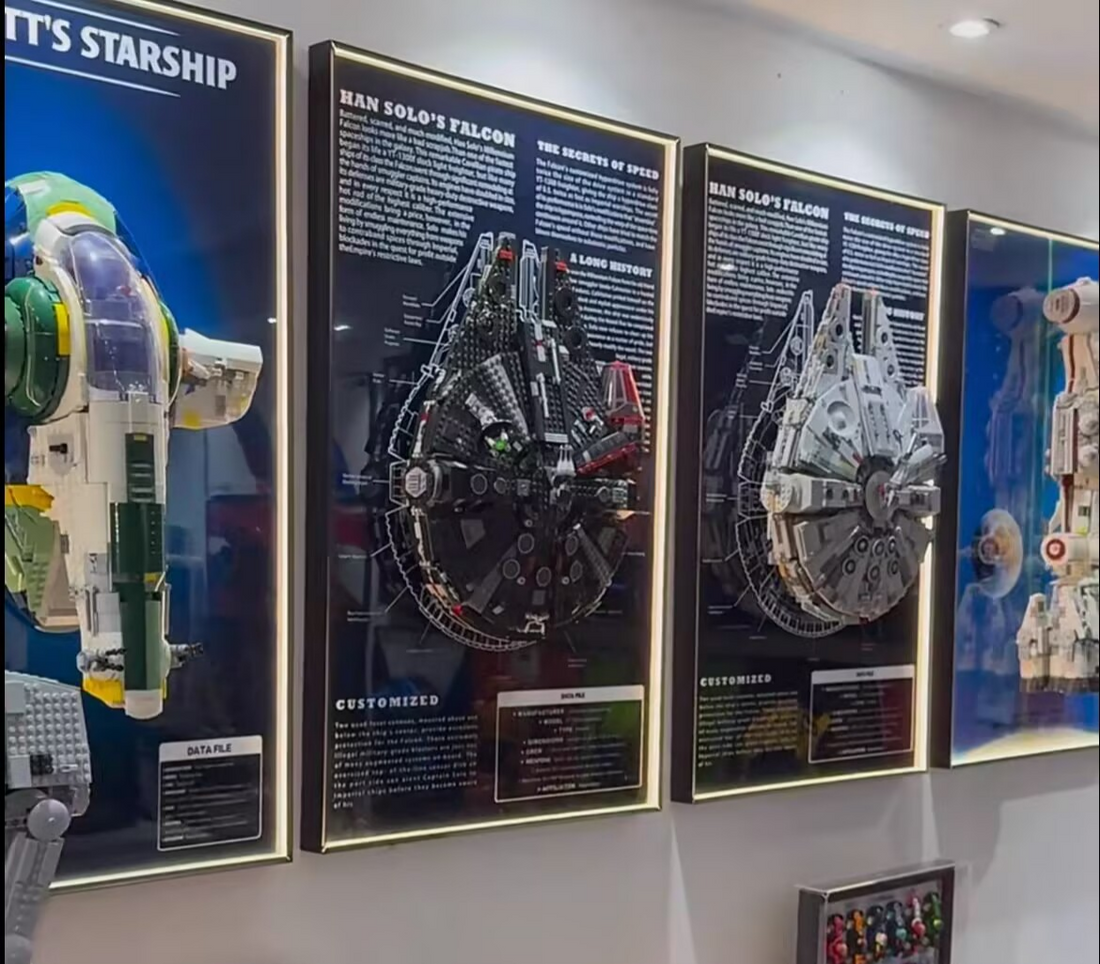 Best LEGO Star Wars Display Frame Ideas for X-Wing, Millennium Falcon & More