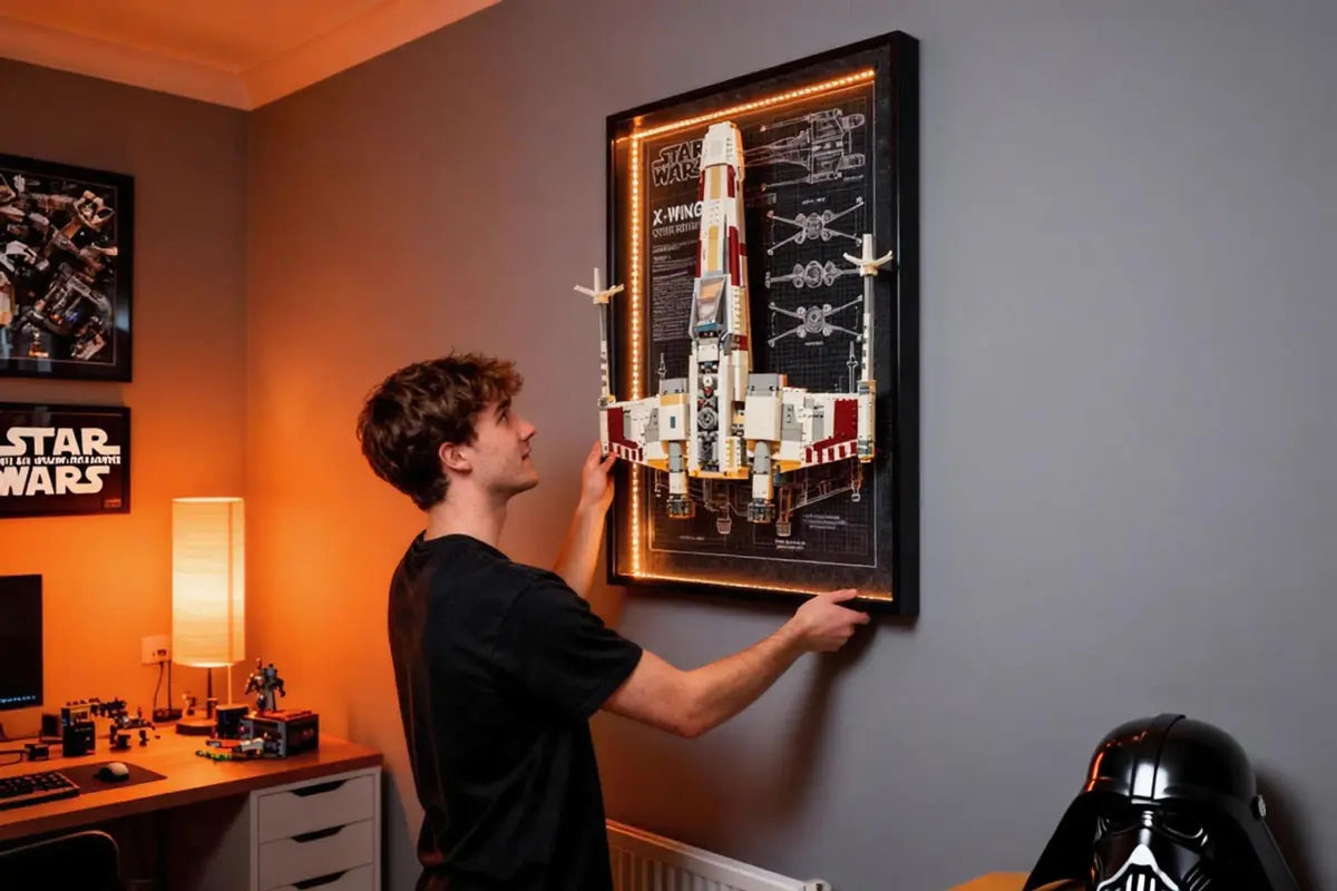 How to display LEGO Star Wars X-Wing Starfighter 75355 more efficiently?