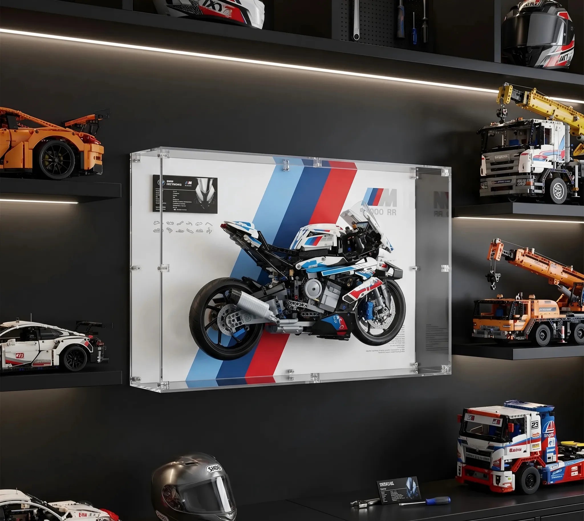 How to Display the LEGO BMW M 1000 RR Motorcycle 42130 on a Wall