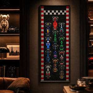 Wall Display Frame for LEGO® Speed Champions F1 | 12-Car | Track version