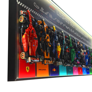 Wall Display Frame for LEGO® Speed Champions F1 12-Car – Black