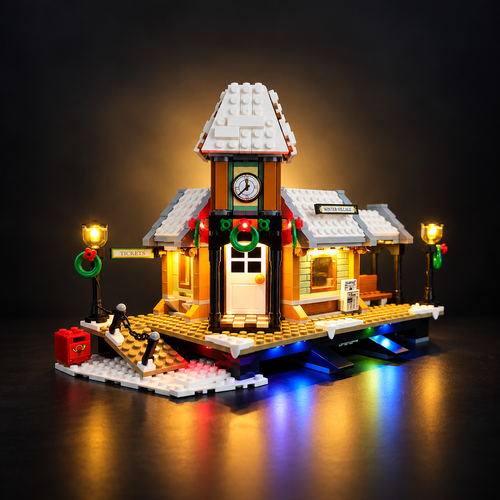Light Kit Compatible with LEGO® Winter Village Station Set 10259