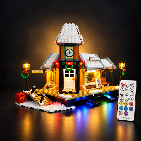 Light Kit Compatible with LEGO® Winter Village Station Set 10259