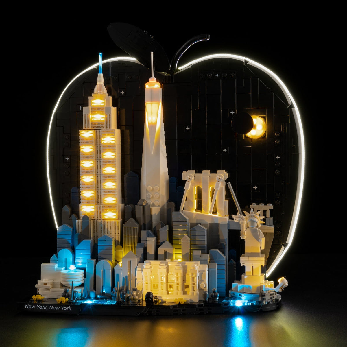 Light Kit for LEGO New York New York 21066 - lights on