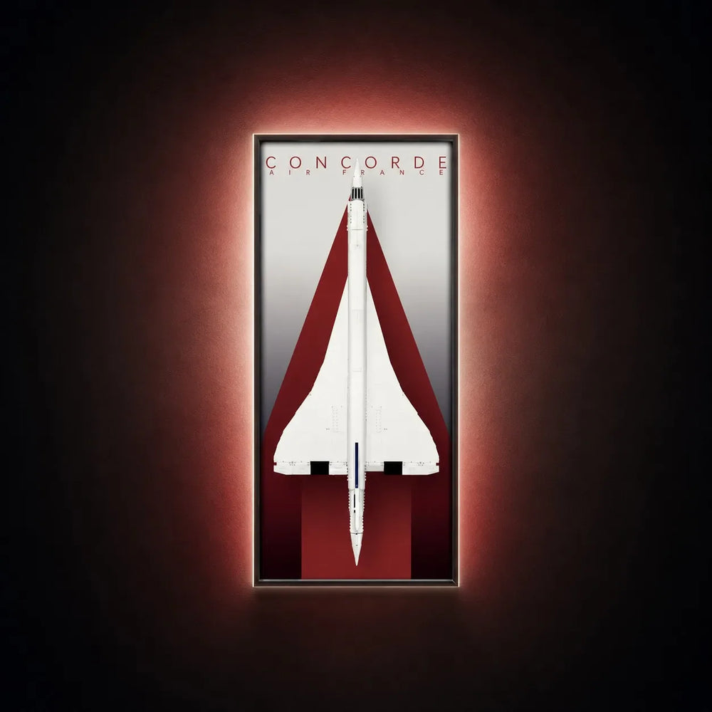 Wall Display Frame Compatible with LEGO® Icons Concorde Set #10318