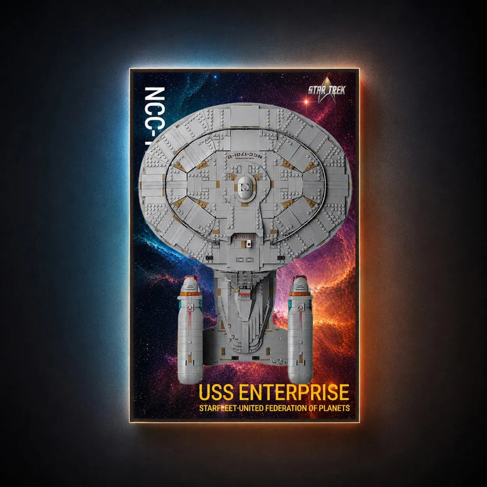 Wall Display Frame for LEGO® Icons Star Trek USS Enterprise NCC-1701-D™ 10356 - View 3 - brkox