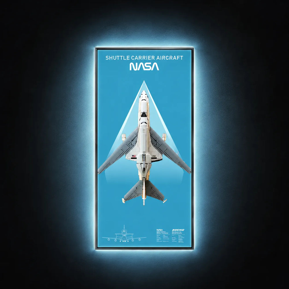 Wall Display Frame for LEGO® Icons Shuttle Carrier Aircraft 10360 | 50 × 115 cm