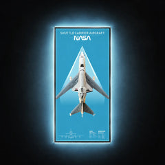 Wall Display Frame for LEGO® Icons Shuttle Carrier Aircraft 10360 | 50 × 115 cm