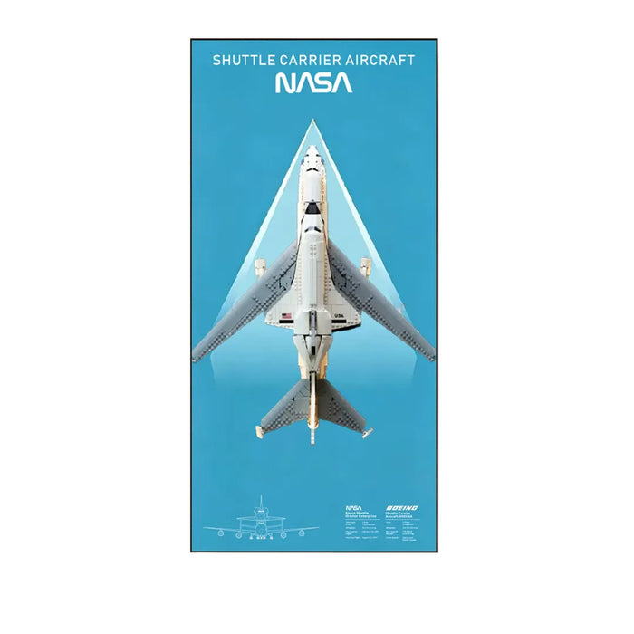 Wall Display Frame for LEGO® Icons Shuttle Carrier Aircraft 10360 | 50 × 115 cm - View 2 - brkox