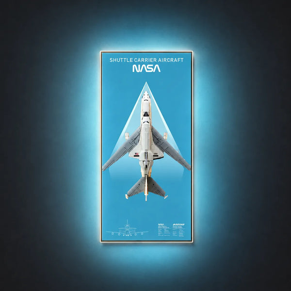Wall Display Frame for LEGO® Icons Shuttle Carrier Aircraft 10360 | 50 × 115 cm