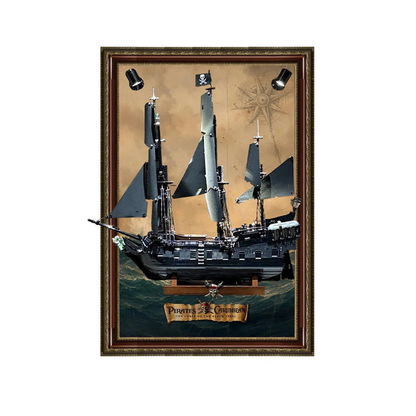 Wall Display Frame Compatible with LEGO® Icons Captain Jack Sparrow's Pirate Ship 10365