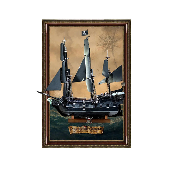 Wall Display Frame Compatible with LEGO® Icons Captain Jack Sparrow's Pirate Ship 10365