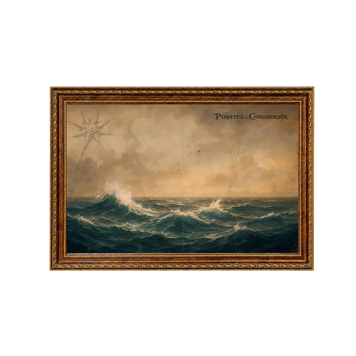 Wall Display Frame for LEGO® Icons Captain Jack Sparrow's Pirate Ship 10365 | Stormy Sea | 70x100cm - View 5 - brkox