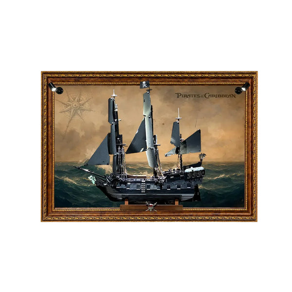 Wall Display Frame for LEGO® Icons Captain Jack Sparrow's Pirate Ship 10365 | Stormy Sea | 70x100cm