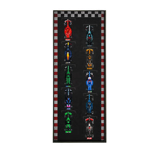 Wall Display Frame for LEGO® Speed Champions F1 | 10-Car | Track version