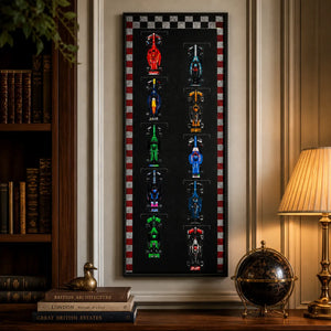 Wall Display Frame for LEGO® Speed Champions F1 | 10-Car | Track version