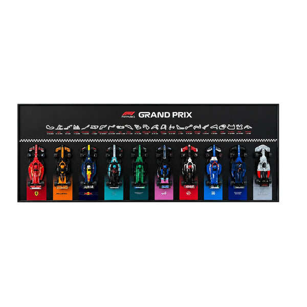 Wall Display Frame for LEGO® Speed Champions F1 | 10-Car | Grand Prix