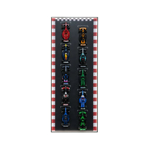 Wall Display Frame for LEGO® Speed Champions F1 | 10-Car | Track version