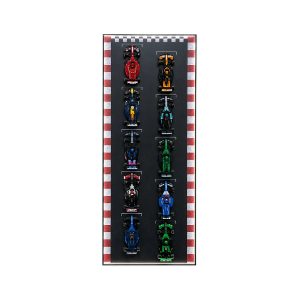 Wall Display Frame for LEGO® Speed Champions F1 | 10-Car | Track version