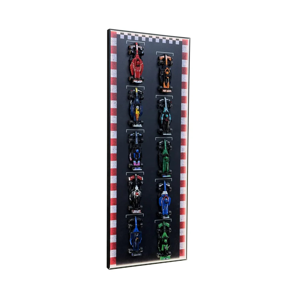 Wall Display Frame for LEGO® Speed Champions F1 | 10-Car | Track Version - View 5 - brkox