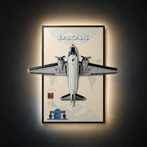 Wall Display frame for LEGO® Icons Douglas™ DC-3™ PAN AM® Airliner 11378