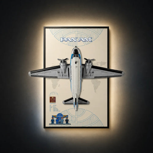 Wall Display frame for LEGO® Icons Douglas™ DC-3™ PAN AM® Airliner 11378