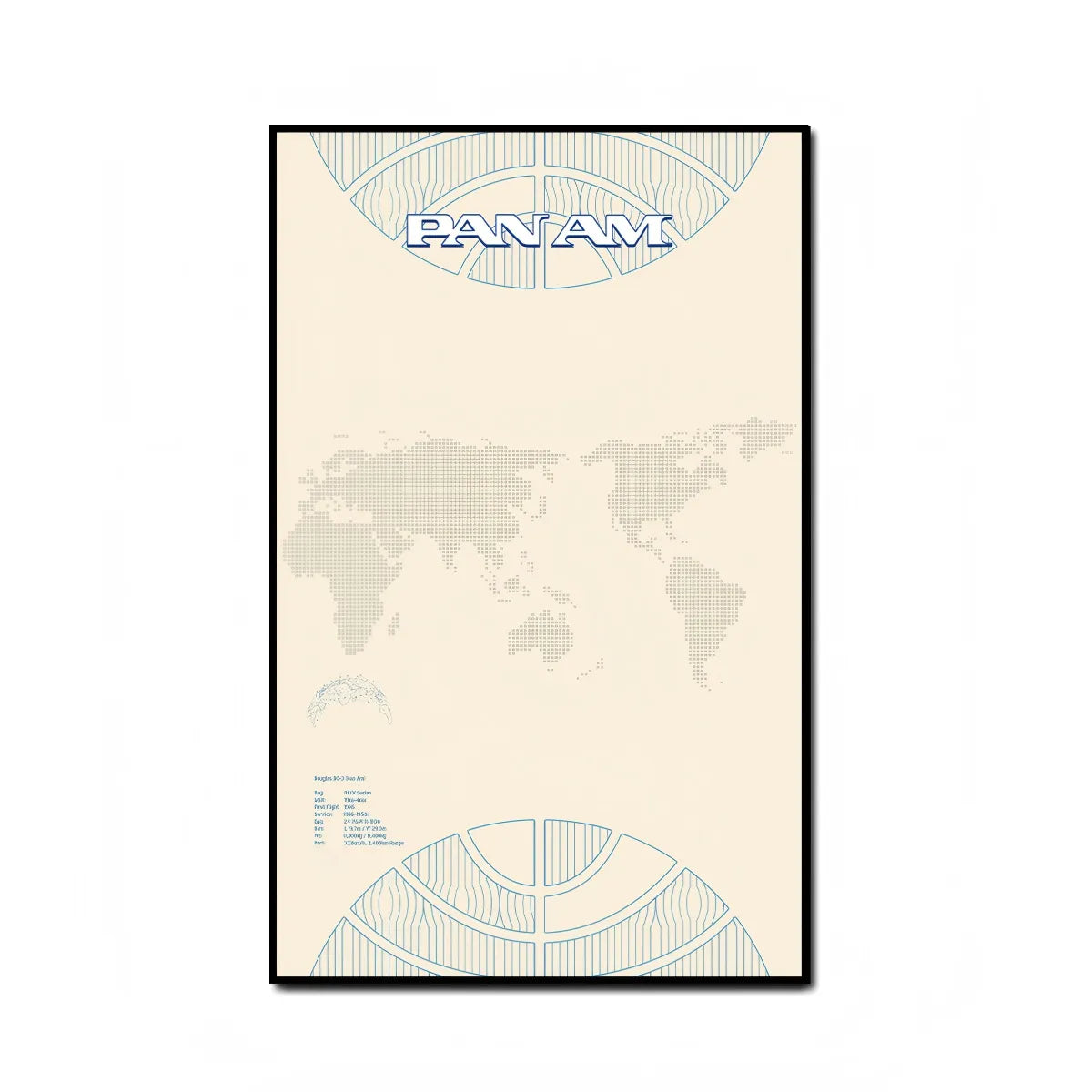 Wall Display frame for LEGO® Icons Douglas™ DC-3™ PAN AM® Airliner 11378 - View 9 - brkox