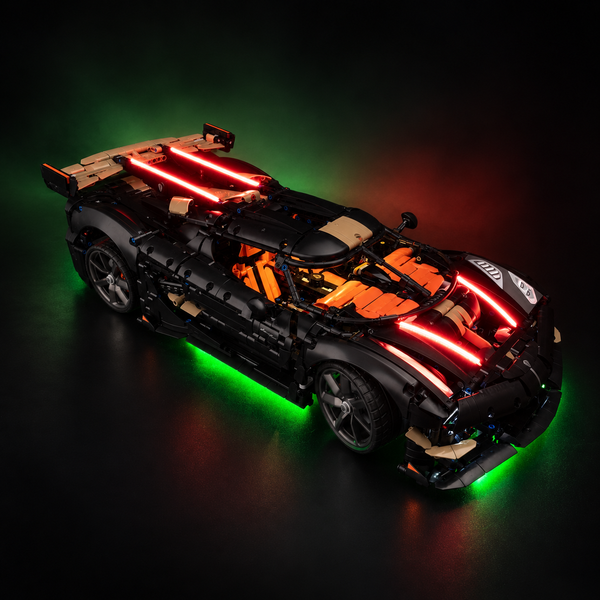 Light Kit Compatible with LEGO® Koenigsegg Sadair's Spear Megacar Set 42232