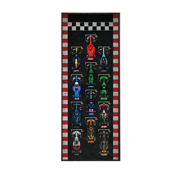 Wall Display Frame for LEGO® Speed Champions F1 | 12-Car | Track version