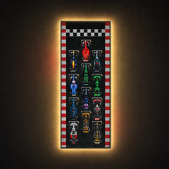 Wall Display Frame for LEGO® Speed Champions F1 | 12-Car | Track version