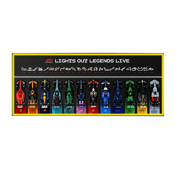 Wall Display Frame for LEGO® Speed Champions F1 | 12-Car | Grand Prix | Black