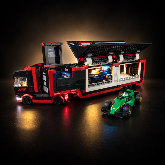 Light Kit Compatible with LEGO® F1 Truck with RB20 & AMR24 F1 Cars Set 60445