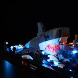LED light kit for LEGO Ideas Jaws 21350 - lighting detail 6