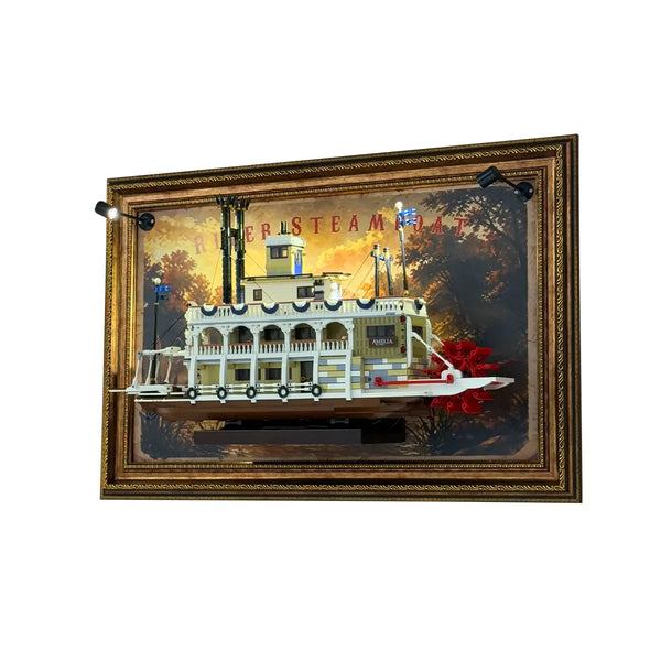 Wall Display Frame for LEGO® River Steamboat 21356
