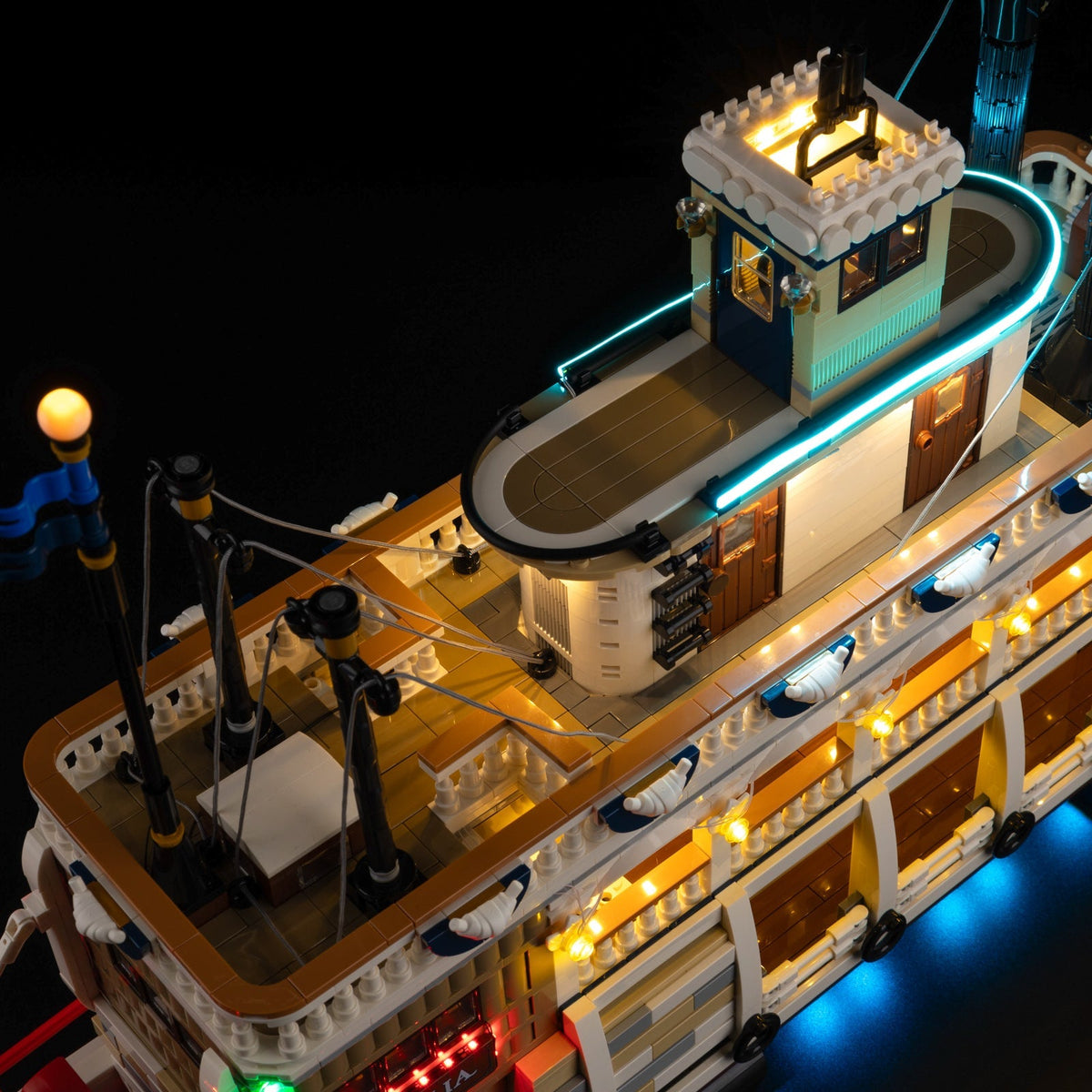 LEGO River Steamboat 21356 LED light kit view 18