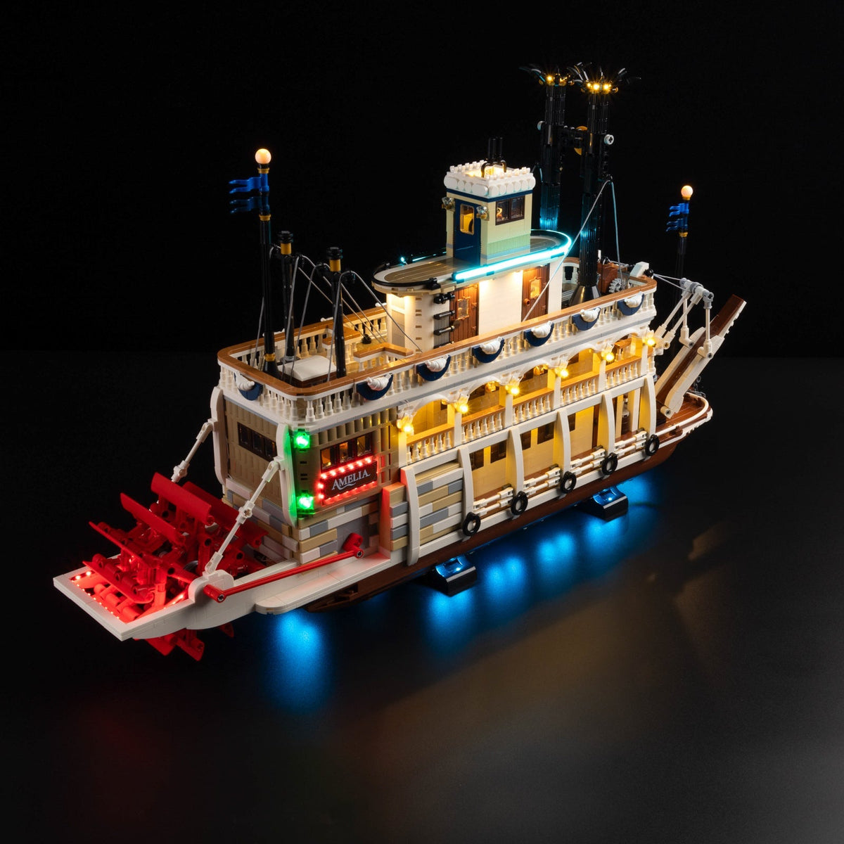 LEGO River Steamboat 21356 LED light kit view 1
