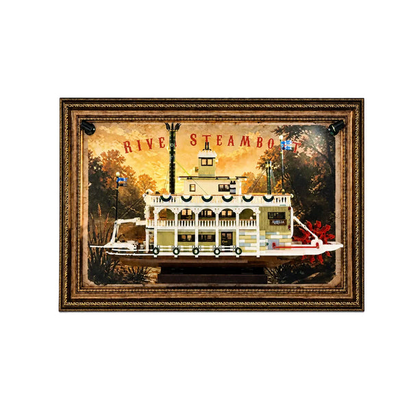 Wall Display Frame for LEGO® River Steamboat 21356