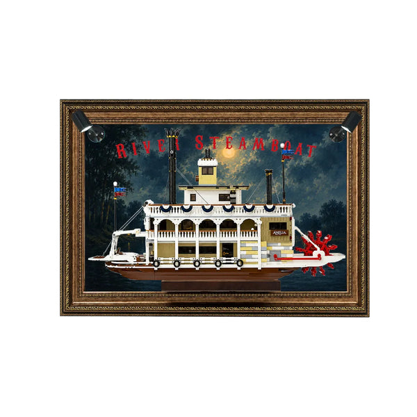 Wall Display Frame for LEGO® River Steamboat 21356