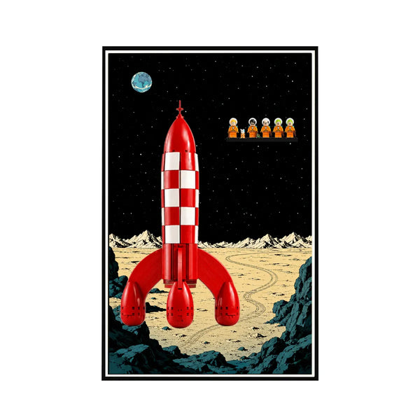 Wall Display Frame for LEGO® Ideas Tintin® Moon Rocket 21367