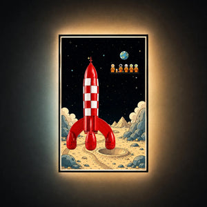 Wall Display Frame for LEGO® Ideas Tintin® Moon Rocket 21367
