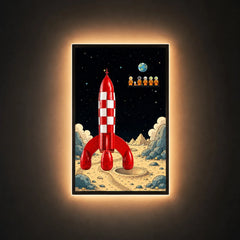 Wall Display Frame for LEGO® Ideas Tintin® Moon Rocket 21367