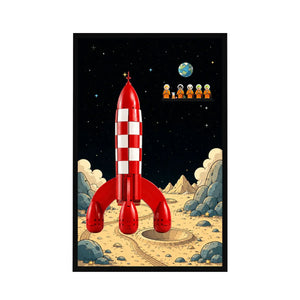 Wall Display Frame for LEGO® Ideas Tintin® Moon Rocket 21367
