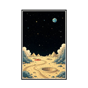 Wall Display Frame for LEGO® Ideas Tintin® Moon Rocket 21367