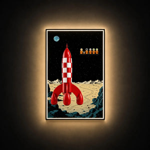 Wall Display Frame for LEGO® Ideas Tintin® Moon Rocket 21367