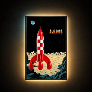 Wall Display Frame for LEGO® Ideas Tintin® Moon Rocket 21367