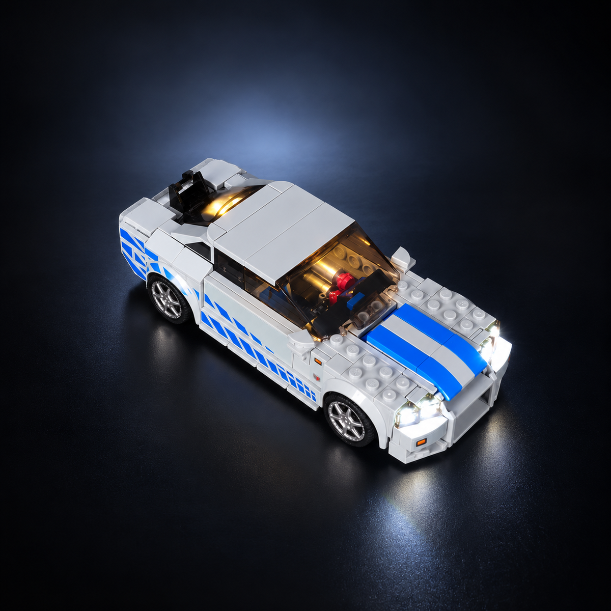 Light Kit Compatible with LEGO® Speed Champions 2 Fast & Furious Nissan Skyline GT-R (R34) Set 76917