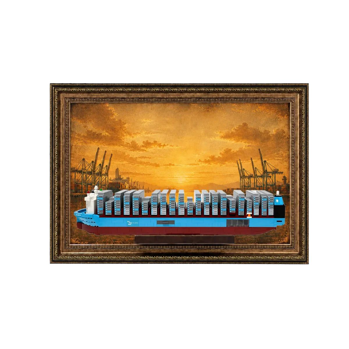 Wall Display Frame for LEGO® Maersk Dual-Fuel Container Vessel 40955 - View 5 - brkox