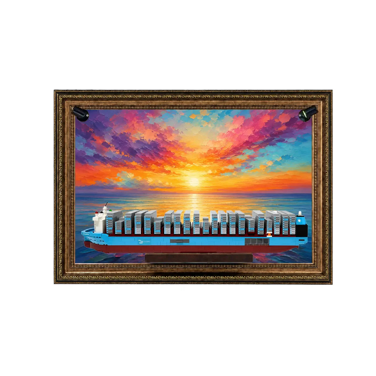 Wall Display Frame for LEGO® Maersk Dual-Fuel Container Vessel 40955 - View 9 - brkox